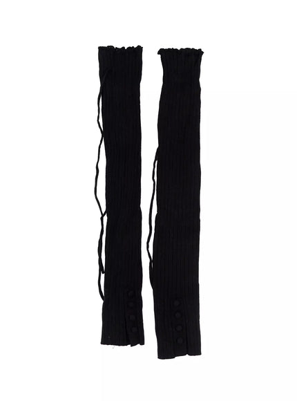 ribbon-legwarmers-in503 / Black