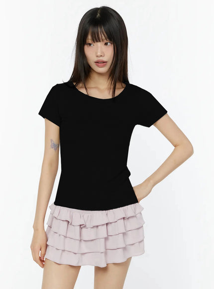 essential-crew-neck-t-shirt-iu518 / Black