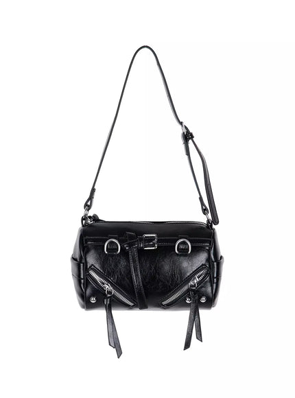knotted-shoulder-bag-cu515 / Black