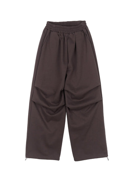 mens-pintuck-windbreaker-pants-iy508 / Dark gray