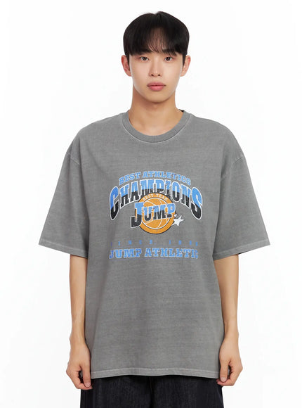 mens-sporty-graphic-t-shirt-il516 / Gray