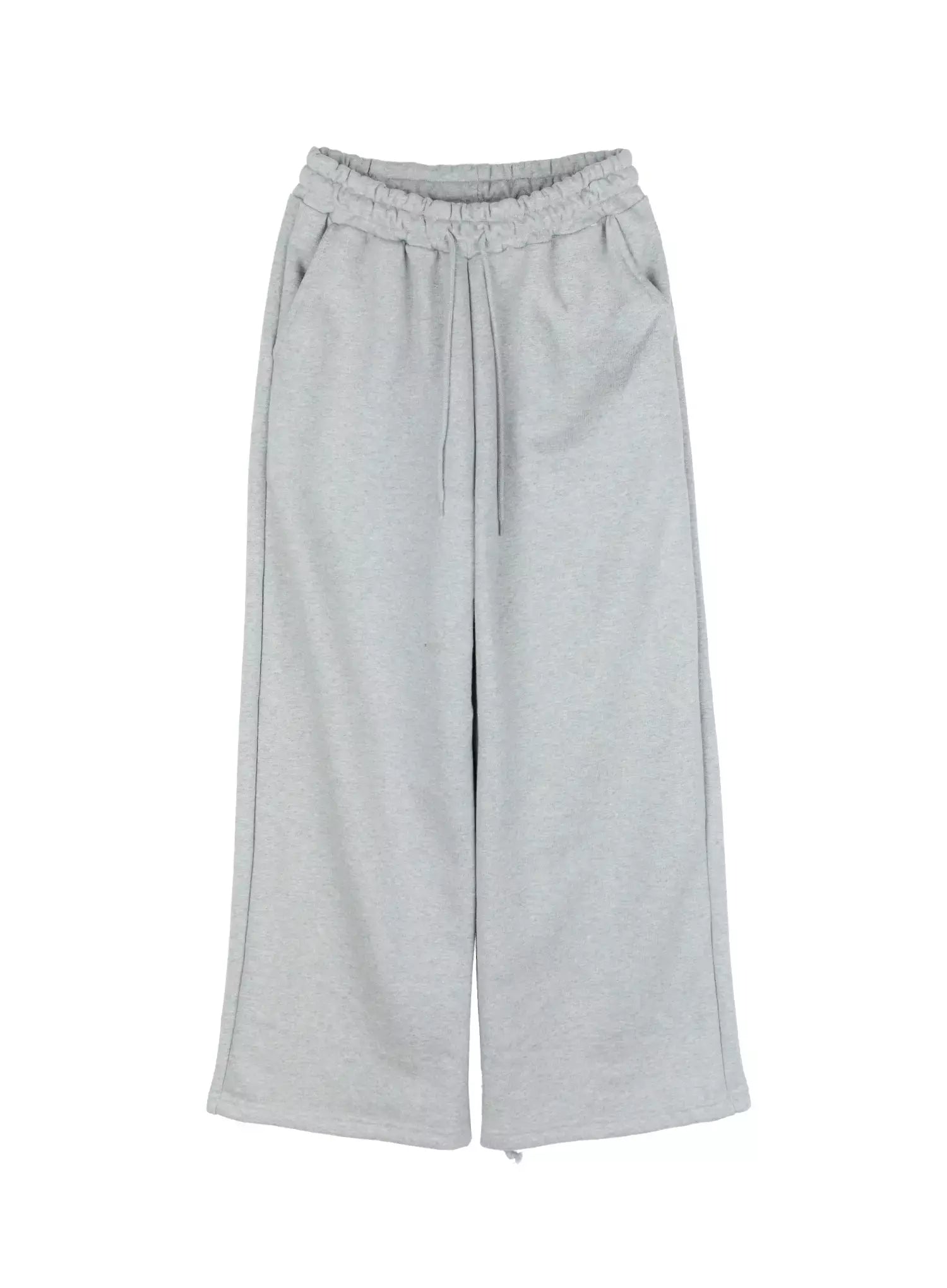 graphic-wide-leg-sweatpants-is525 / Gray