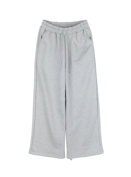 graphic-wide-leg-sweatpants-is525 / Gray