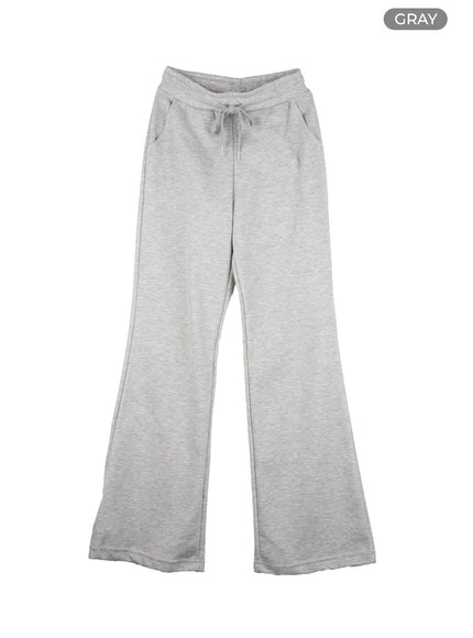 slim-bootcut-sweatpants-iy422 / Gray