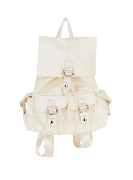 cute-pastel-pocket-backpack-ca513 / Light beige