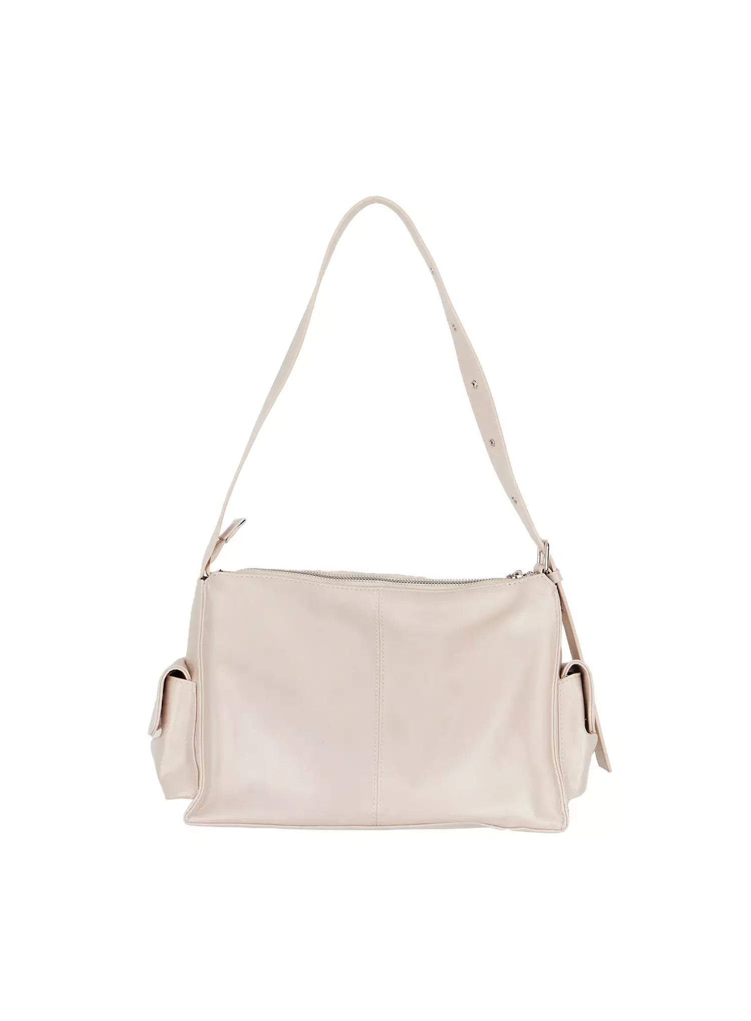 glossy-pocket-shoulder-bag-im509 / Light beige