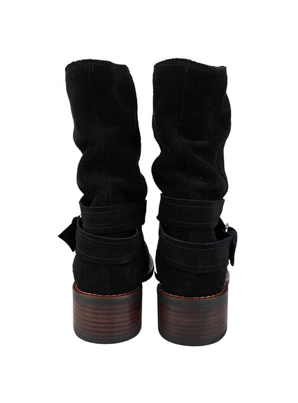 suede-buckle-strap-boots-is402