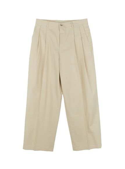 mens-baggy-wide-leg-trousers / Beige