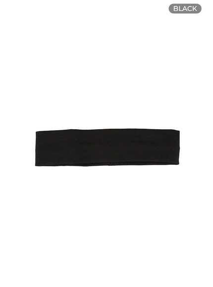 solid-cotton-headband-is402 / Black