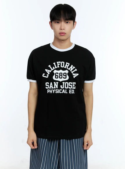 mens-vintage-athletic-graphic-tee-ig515 / Black