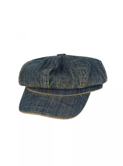 vintage-style-denim-hunting-cap-iu508 / Blue