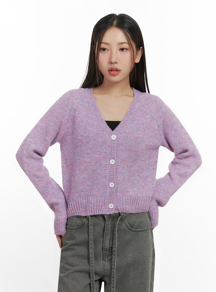 cozyknit-wool-blend-buttoned-cardigan-in415 / Purple