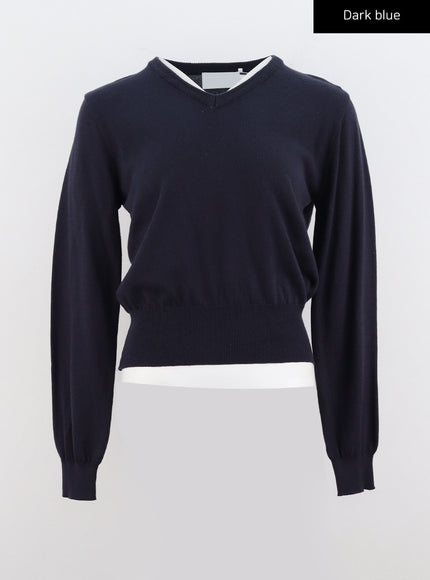 cozy-c-neck-pullover-io320 / Dark blue