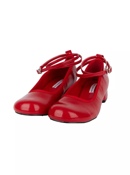 double-strap-ballet-flats-im502 / Red