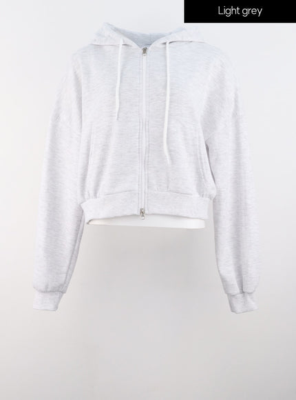 comfyz-zip-up-hoodie-is322 / Light grey