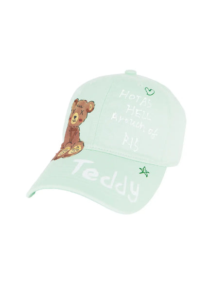 graphic-print-cap-cu515 / Light green