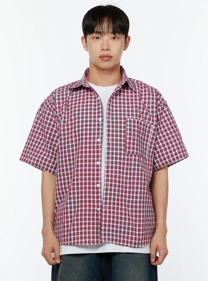 mens-plaid-short-sleeve-shirt-iu516