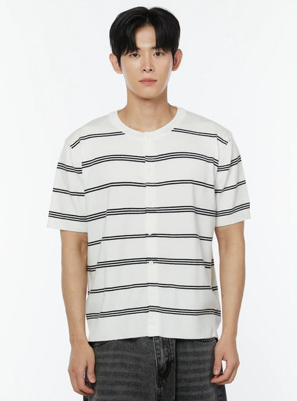 mens-striped-short-sleeve-cardigan-iu504