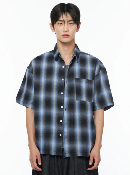 mens-plaid-short-sleeve-button-up-shirt-iu510