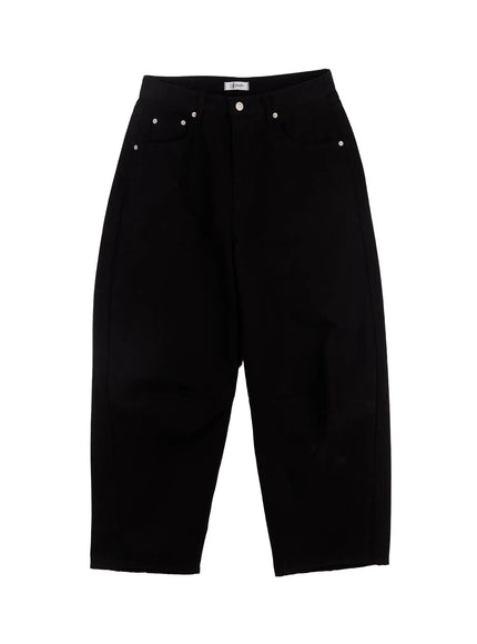mens-black-curved-fit-wide-cotton-pants-if511