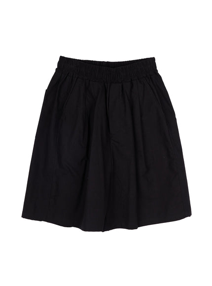 mens-casual-pintuck-shorts-black-iy522