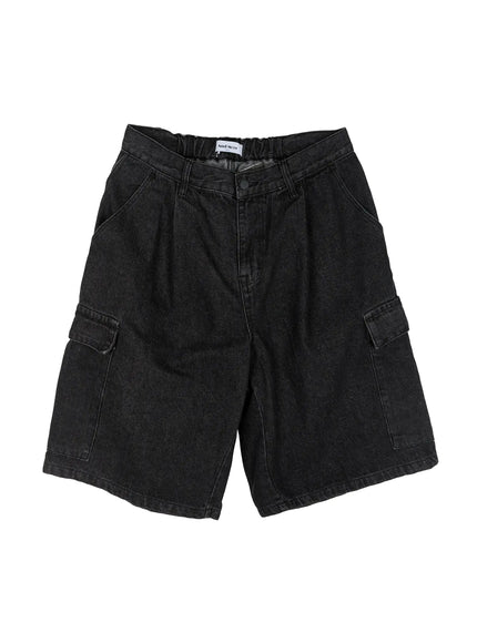 mens-cargo-jorts-iu515 / Black