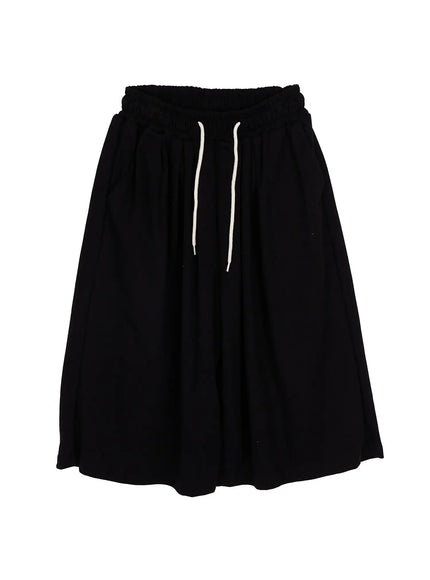 mens-pintuck-bermuda-shorts-black-iu508 / Black