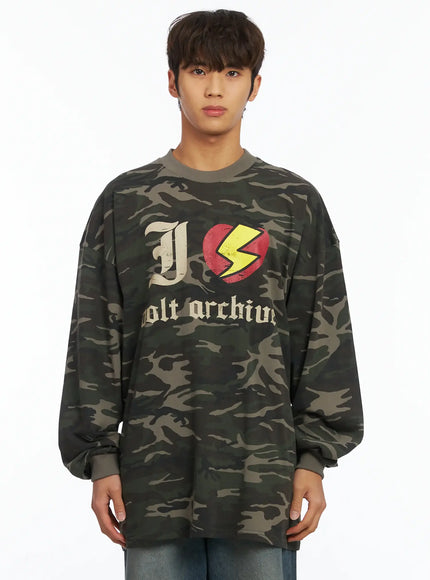 i-love-volt-archive-long-sleeve-top-camouflage-ij514 / Camouflage