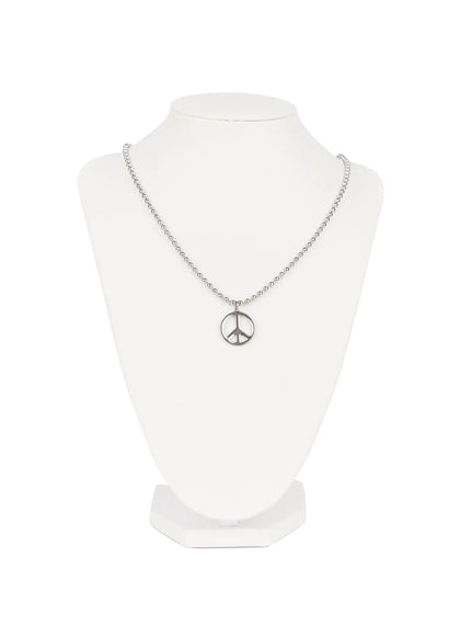 peace-pendant-ball-chain-necklace-id524 / Silver
