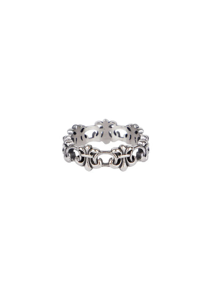 bold-cross-pattern-ring-id524 / Silver
