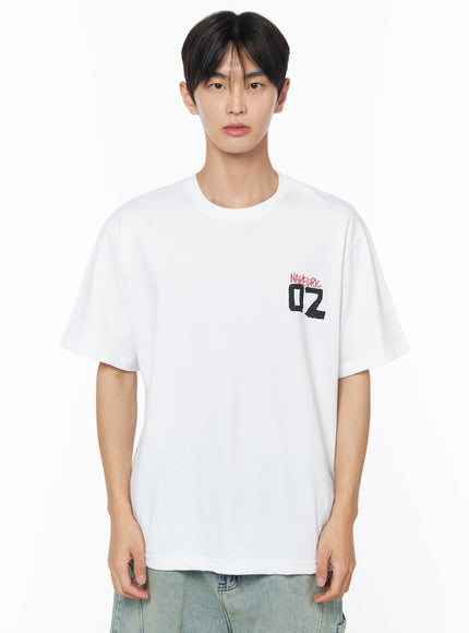 mens-drawing-graphic-tee-iu510 / White