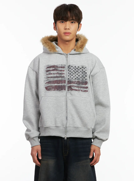 mens-flag-graphic-fur-zip-up-hoodie-id511