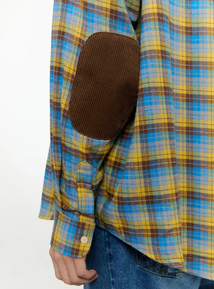 mens-checkered-elbow-patch-shirt-in503