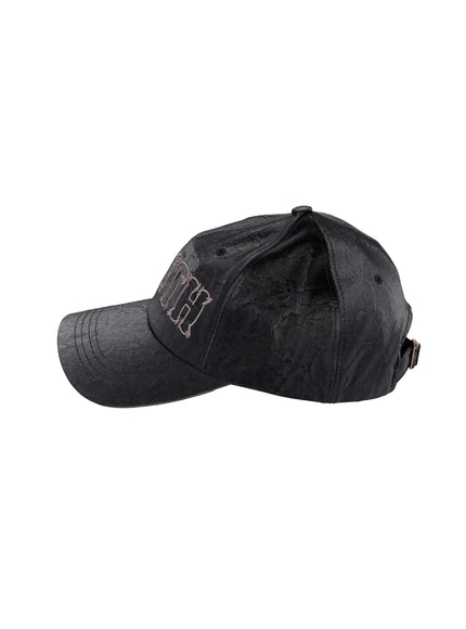 crackle-faux-leather-youth-cap-id524