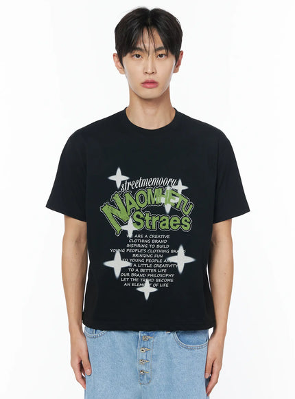 mens-digital-star-graphic-tee-iu510 / Black