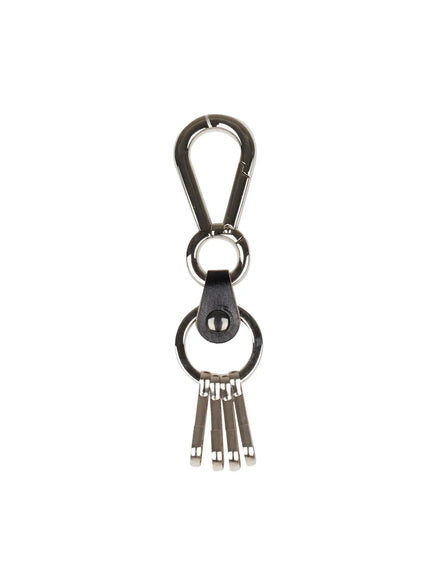 faux-leather-accent-keyring-io506 / Black