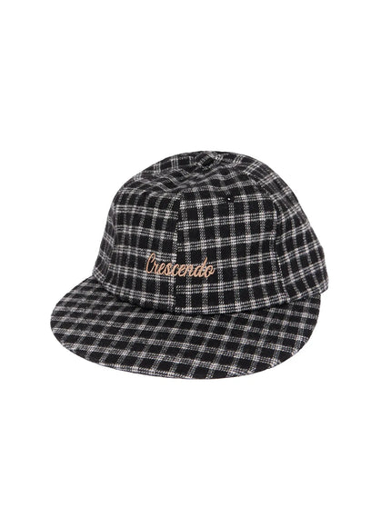 checkered-street-style-camp-hat-id523 / Black