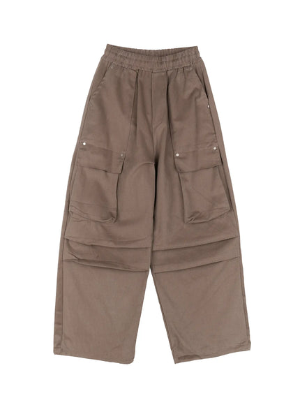 mens-parachute-cargo-pants-io523 / Brown