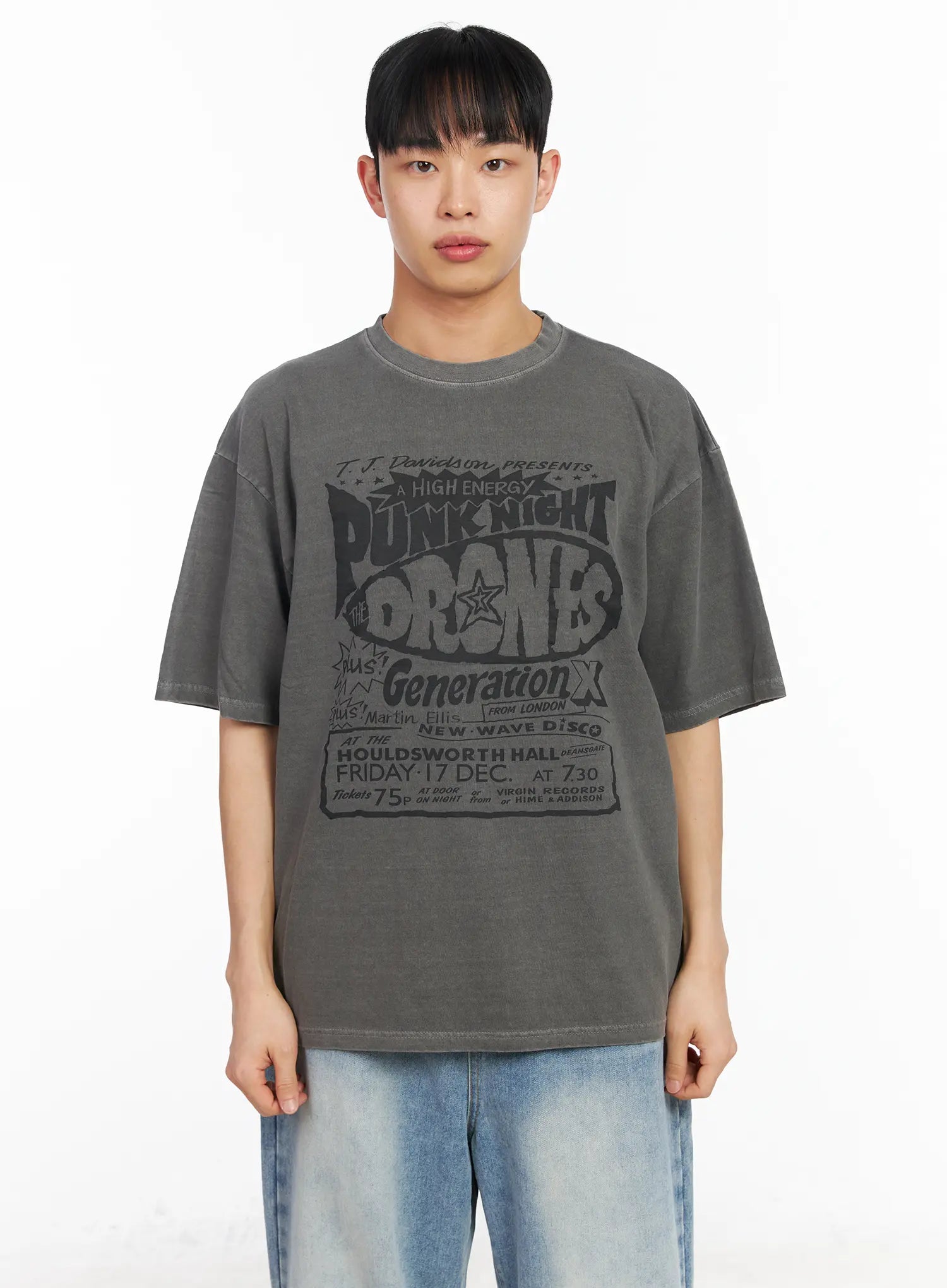 mens-retro-style-graphic-tee-ia502 / Dark gray