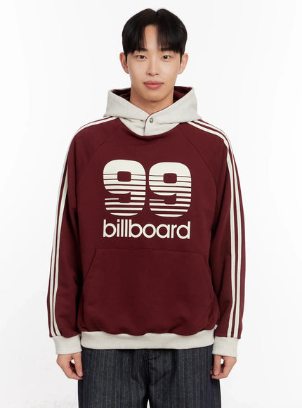 mens-99-billboard-print-hoodie-io523 / Dark red