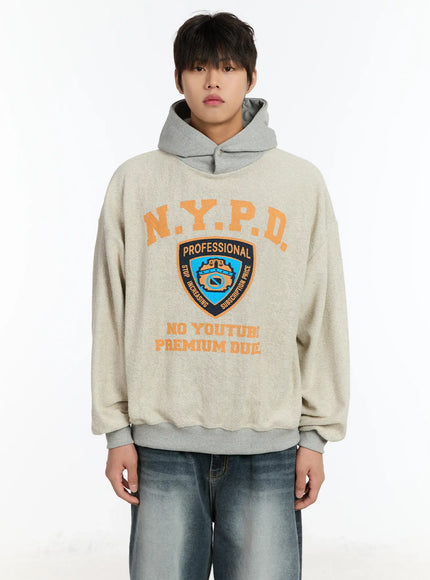 mens-graphic-hoodie-im503 / Gray