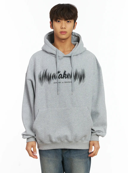 taken-fleece-hoodie-ij514 / Gray