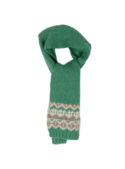 nordic-pattern-knit-scarf-id511 / Green