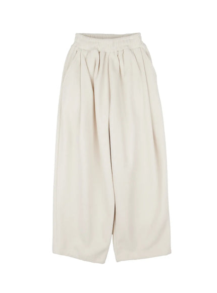 mens-warm-fleece-sweatpants-ij512 / Light beige