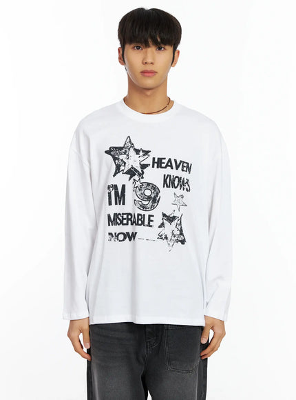 mens-graphic-long-sleeve-hoodie-if506 / White