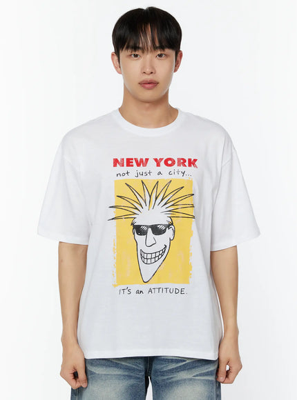 mens-nyc-graphic-tee-iu516 / White