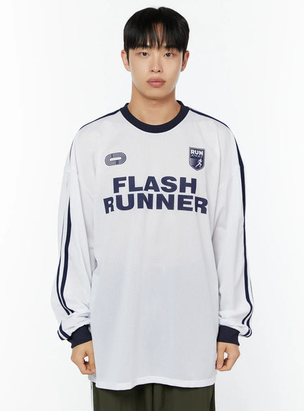 mens-athletic-long-sleeve-top-iu518 / White