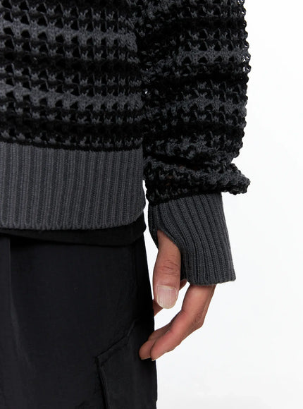 mens-striped-textured-double-zip-up-hoodie-io506