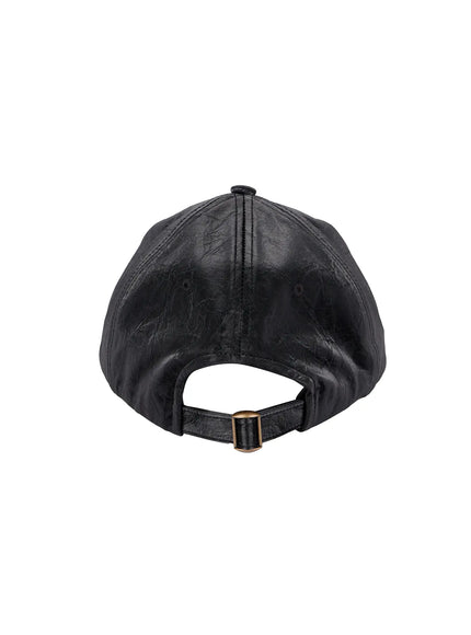 crackle-faux-leather-youth-cap-id524