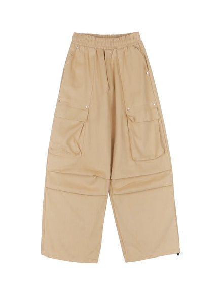 mens-parachute-cargo-pants-io523 / Beige